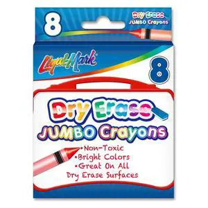 8-Pack Jumbo Dry Erase Crayons Assorted Vibrant Colors Non-Toxic Easy-Wipe Whiteboard Crayons for Kids, School & Home Large Grip Drawing Set for Dry Erase Surfaces 8-Pack Jumbo Dry Erase Crayons Assorted Vibrant Colors Non-Toxic Easy-Wipe Whiteboard Crayons for Kids, School & Home Large Grip Drawing Set for Dry Erase Surfaces