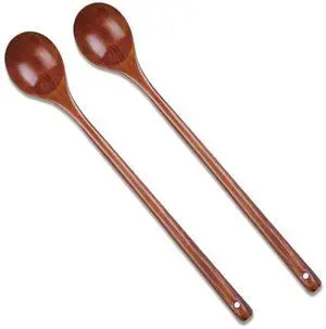 2 PCS 13 Inch Long Handle Wooden Cooking Spoons, Long Stirring Spoons Mixing Spoon Soup Mixing Kitchen Tools Wooden Utensils 2 PCS 13 Inch Long Handle Wooden Cooking Spoons, Long Stirring Spoons Mixing Spoon Soup Mixing Kitchen Tools Wooden Utensils