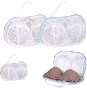 2 Pcs Bra Washing Bags for Laundry, Bra Bags for Washing Machine Lingerie Wash Dryer Bag Non-Deform 3D Protective Bracket Case with Handle Zipper for Women Laundry Storage Washing Delicates 2 Pcs Bra Washing Bags for Laundry, Bra Bags for Washing Machine Lingerie Wash Dryer Bag Non-Deform 3D Protective Bracket Case with Handle Zipper for Women Laundry Storage Washing Delicates