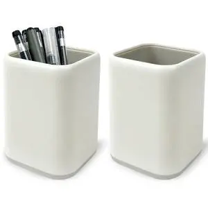 2-Pack Gray Desk Pen Holder Stand, Simple Modern Desktop Organizer for Pens, Makeup Brushes, Study, Home, and Office Use 2-Pack Gray Desk Pen Holder Stand, Simple Modern Desktop Organizer for Pens, Makeup Brushes, Study, Home, and Office Use