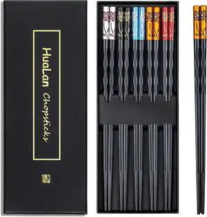 Fiberglass Chopsticks Series - Japanese Non-Slip Chopstick, Reusable Chop Sticks Dishwasher Safe, 5 Pairs, Gift Set, 9.9 Inches, Spring Flower Fiberglass Chopsticks Series - Japanese Non-Slip Chopstick, Reusable Chop Sticks Dishwasher Safe, 5 Pairs, Gift Set, 9.9 Inches, Spring Flower