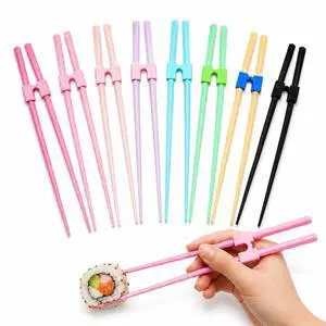 8 Pairs Reusable Training Kid Adult Chopsticks and Trainers for Beginners, 9.45 Inch Fiberglass Japanese Training Chopsticks Helpers Set, Reusable, Dishwasher Safe, Non-Slip, Easy to Use Chop sticks 8 Pairs Reusable Training Kid Adult Chopsticks and Trainers for Beginners, 9.45 Inch Fiberglass Japanese Training Chopsticks Helpers Set, Reusable, Dishwasher Safe, Non-Slip, Easy to Use Chop sticks