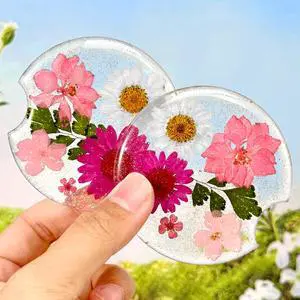 Flower Car Cup Holder Coasters for Women - 2.75 Inch Cute Resin Clear Automotive Drink Cupholder Insert Car Accessories 2 Pack Pink Flower Car Cup Holder Coasters for Women - 2.75 Inch Cute Resin Clear Automotive Drink Cupholder Insert Car Accessories 2 Pack Pink