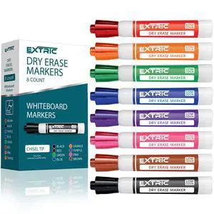 Dry Erase Markers Chisel Tip 8 PK Whiteboard Markers Non-Toxic Dry Erase Markers Chisel Tip 8 PK Whiteboard Markers Non-Toxic