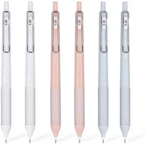 6pcs Gel Pen set, Black Ink Pens 0.18mm /0.28mm / 0.38mm Ultra Fine point Smooth Writing Pens with Silicone Grip, Retractable Cute Pens for Journaling NoteTaking sketching drawing stationery 6pcs Gel Pen set, Black Ink Pens 0.18mm /0.28mm / 0.38mm Ultra Fine point Smooth Writing Pens with Silicone Grip, Retractable Cute Pens for Journaling NoteTaking sketching drawing stationery