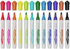 Dry Erase Markers, Chisel Tip, Assorted Colors, 12-Count Low-Odor Whiteboard Pens Dry Erase Markers, Chisel Tip, Assorted Colors, 12-Count Low-Odor Whiteboard Pens