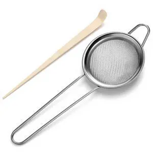 3" Matcha Sifter Small Sifter for Matchaa Strainer Small Mesh Strainer Fine Mesh Stainless Steel Tea Strainers, Bamboo Matcha Scoop Spoon Tools for Measuring 3" Matcha Sifter Small Sifter for Matchaa Strainer Small Mesh Strainer Fine Mesh Stainless Steel Tea Strainers, Bamboo Matcha Scoop Spoon Tools for Measuring