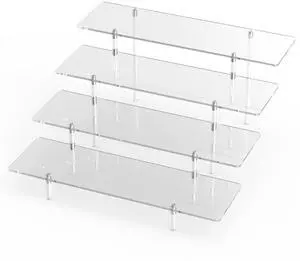 Acrylic Display Riser Stand Shelf Clear 4 Tier Cupcake Stand Perfume Display Holder Figures Desktop Decoration and Organizer Showcase Toys Retail Display Rack Candy Dessert Buffet Acrylic Display Riser Stand Shelf Clear 4 Tier Cupcake Stand Perfume Display Holder Figures Desktop Decoration and Organizer Showcase Toys Retail Display Rack Candy Dessert Buffet
