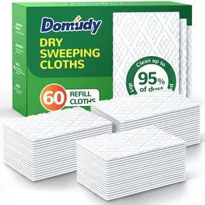 60 Count Dry Sweeping Cloths Refills for Swiffer Sweep + Mop, 4X Clean Power Sweeper Mop Pads to Clean Hair, Dirt, Dust, Disposable Unscented Dry Cloths Refills for Mopping Home, Bathroom, Kitchen 60 Count Dry Sweeping Cloths Refills for Swiffer Sweep + Mop, 4X Clean Power Sweeper Mop Pads to Clean Hair, Dirt, Dust, Disposable Unscented Dry Cloths Refills for Mopping Home, Bathroom, Kitchen