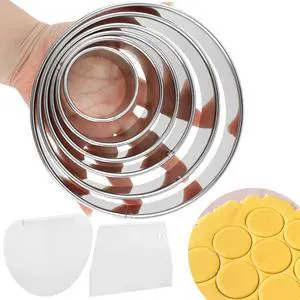 6PCS Round Cookie Cutters Set,Stainless Steel Biscuit Cutters For Baking,Round Cookie Biscuit Cutter in Graduated Sizes Shape Mol ds for Pastries Doughs Doughnuts(Silver,Size:2, 3, 3.5, 4, 5, 6 Inch) 6PCS Round Cookie Cutters Set,Stainless Steel Biscuit Cutters For Baking,Round Cookie Biscuit Cutter in Graduated Sizes Shape Mol ds for Pastries Doughs Doughnuts(Silver,Size:2, 3, 3.5, 4, 5, 6 Inch)