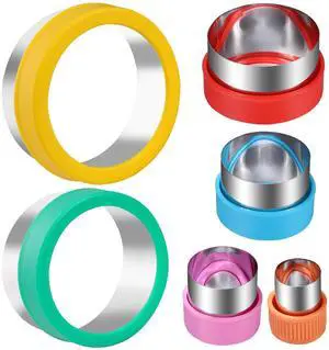 Round Cookie Biscuit Cutter Set, 6 Graduated Circle Pastry Cutters, Stainless Steel Cookie And Dough Cutters for Donut and Scone, Circle Cutter Cake Ring Molds Round Cookie Biscuit Cutter Set, 6 Graduated Circle Pastry Cutters, Stainless Steel Cookie And Dough Cutters for Donut and Scone, Circle Cutter Cake Ring Molds