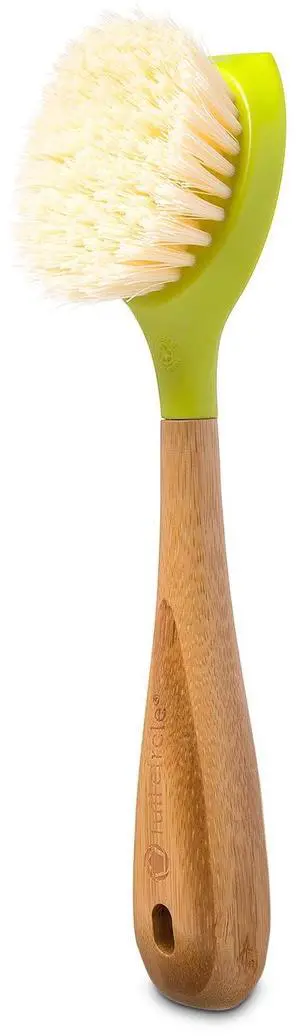 Daily Dish Brush-Bamboo Handle Dish BrushSustainable Kitchen Cleaning with Tough Bristles-Natural Dish Scrubber, Nonstick & Cast Iron Cleaner-Long Handle Brush for Dishes, Pots, and Pans Daily Dish Brush-Bamboo Handle Dish BrushSustainable Kitchen Cleaning with Tough Bristles-Natural Dish Scrubber, Nonstick & Cast Iron Cleaner-Long Handle Brush for Dishes, Pots, and Pans
