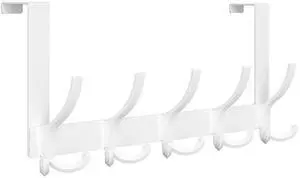 Door Hanger Hook, Over The Door Hooks for Hanging, Over The Door Towel Racks for Bathroom (1Pack, White, Fit 1-3/4" Doors) Door Hanger Hook, Over The Door Hooks for Hanging, Over The Door Towel Racks for Bathroom (1Pack, White, Fit 1-3/4" Doors)