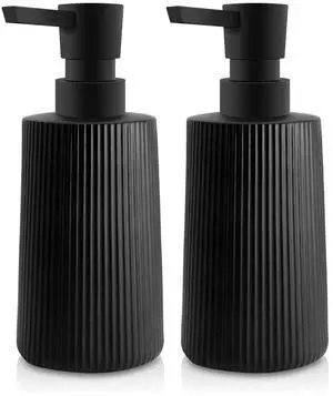 2 Pack Glass Small Soap Dispenser for Bathroom and Kitchen 250ml/8.5oz Dish Soap Dispenser Modern Farmhouse Striped Style Hand Soap Dish Soap Dispenser with Pump (Black) 2 Pack Glass Small Soap Dispenser for Bathroom and Kitchen 250ml/8.5oz Dish Soap Dispenser Modern Farmhouse Striped Style Hand Soap Dish Soap Dispenser with Pump (Black)