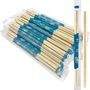 Disposable Bamboo Chopsticks (100 Sets), 9'' Long Individually Wrapped Chinese Chopsticks Wooden Clear Bag Bulk Disposable Bamboo Chopsticks (100 Sets), 9'' Long Individually Wrapped Chinese Chopsticks Wooden Clear Bag Bulk