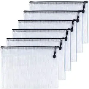 Mesh Zipper Pouch Document Folders Bag Plastic Zip File Folders for School Office Supplies, Travel, Puzzle Bags,Organizing Storage-Black,6 Pcs Mesh Zipper Pouch Document Folders Bag Plastic Zip File Folders for School Office Supplies, Travel, Puzzle Bags,Organizing Storage-Black,6 Pcs