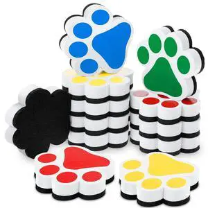 12 Pack Magnetic Whiteboard Eraser Paw Shaped Dry Erase Eraser White Board Magnet Assorted Dry Erasers Chalkboard Cleansers for Classroom Home and Office, 4 Colors 12 Pack Magnetic Whiteboard Eraser Paw Shaped Dry Erase Eraser White Board Magnet Assorted Dry Erasers Chalkboard Cleansers for Classroom Home and Office, 4 Colors