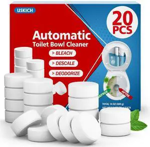 20 Pack Toilet Bowl Cleaner Tablets,White Automatic Toilet Tank Cleaners, Long-Lasting Household Toilet Cleaners,Toilet flush Cleaning & Deodorizer 20 Pack Toilet Bowl Cleaner Tablets,White Automatic Toilet Tank Cleaners, Long-Lasting Household Toilet Cleaners,Toilet flush Cleaning & Deodorizer