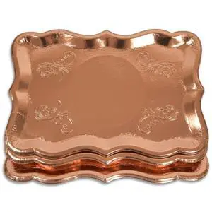 Rose Gold Serving Trays 10 Pack Heavy Duty Disposable Paper Platters Rose Gold Serving Trays 10 Pack Heavy Duty Disposable Paper Platters