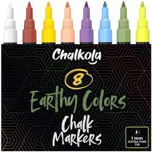 Liquid Chalk Markers (8 Pack, 1mm Extra Fine Tip) for Chalkboard Signs, Blackboard, Window, Calendar, Bistro, Glass, Car | Washable Pastel Liquid Chalk Pens - Erasable Ink Chalkboard Markers Liquid Chalk Markers (8 Pack, 1mm Extra Fine Tip) for Chalkboard Signs, Blackboard, Window, Calendar, Bistro, Glass, Car | Washable Pastel Liquid Chalk Pens - Erasable Ink Chalkboard Markers
