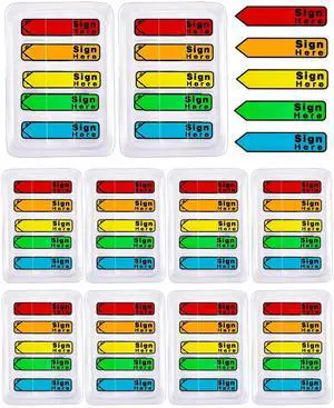 1000 Pcs Sign Here Sticky Tabs, Notary Signature & Date Page Flags 1000 Pcs Sign Here Sticky Tabs, Notary Signature & Date Page Flags