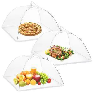 Food Covers for Outside Mesh: 3 Pack 14 Inch Pop Up Fine Fly Net for Fruit - Collapsible Screen Umbrella Food Tent for Outdoor Picnic Party BBQ Food Covers for Outside Mesh: 3 Pack 14 Inch Pop Up Fine Fly Net for Fruit - Collapsible Screen Umbrella Food Tent for Outdoor Picnic Party BBQ
