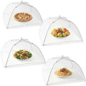 Mesh Food Covers for Outside 17"x17" 4 Pack Food Tent Nets for Outdoors BBQ Mesh Food Covers for Outside 17"x17" 4 Pack Food Tent Nets for Outdoors BBQ