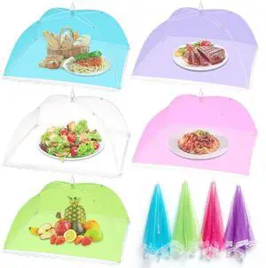 5 Pack Food Cover Tents, Food Covers for Outdoors, Mesh Cover, Reusable and Collapsible Outdoor Picnic Net for Parties Picnics, BBQs, Fruit Covers 5 Pack Food Cover Tents, Food Covers for Outdoors, Mesh Cover, Reusable and Collapsible Outdoor Picnic Net for Parties Picnics, BBQs, Fruit Covers