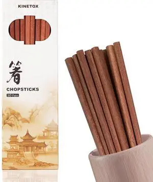 Wooden Chopsticks Reusable 10 Pairs Chopsticks Gift Set Luxury Wood Chop Sticks Premium Chipsticks for Sushi Rice Noodles Asian Dishes Rownish Red Sandalwood Wooden Chopsticks Reusable 10 Pairs Chopsticks Gift Set Luxury Wood Chop Sticks Premium Chipsticks for Sushi Rice Noodles Asian Dishes Rownish Red Sandalwood