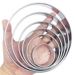 Large Round Cookie Cutter 6 PCS (2, 3, 3.5, 4, 5, 6 Inch) Set, 6-Piece Stainless Steel Biscuit Cutters, Heavy Duty Metal Ring Mold for Burger Press & Meat Shaping, Tortilla Crust Large Round Cookie Cutter 6 PCS (2, 3, 3.5, 4, 5, 6 Inch) Set, 6-Piece Stainless Steel Biscuit Cutters, Heavy Duty Metal Ring Mold for Burger Press & Meat Shaping, Tortilla Crust