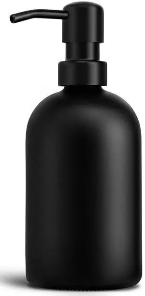 Black Soap Dispenser, Dish/Hand Soap Dispenser with Matte Black Stainless Steel Pump, 15 fl oz/450ml Glass Soap Dispensers Set for Kitchen/Bathroom, Modern Refillable Liquid Lotion Dispenser Black Soap Dispenser, Dish/Hand Soap Dispenser with Matte Black Stainless Steel Pump, 15 fl oz/450ml Glass Soap Dispensers Set for Kitchen/Bathroom, Modern Refillable Liquid Lotion Dispenser