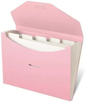 Expanding File Folder Accordion Folders ECO Friendly 6 Pocket Organizer Pink Expanding File Folder Accordion Folders ECO Friendly 6 Pocket Organizer Pink