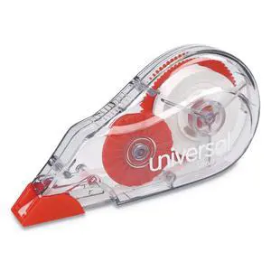 UNV75616 0.2 in. x 315 in. Non-Refillable Correction Tape Dispenser - Transparent/Red (10/Pack) UNV75616 0.2 in. x 315 in. Non-Refillable Correction Tape Dispenser - Transparent/Red (10/Pack)