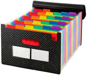 25-Pocket Accordion File Organizer, Monthly Bill Receipt Tax Organizer,High Capacity Expanding File Folder, Letter/A4 Size Essentials for School, Home, and Office-Black 25-Pocket Accordion File Organizer, Monthly Bill Receipt Tax Organizer,High Capacity Expanding File Folder, Letter/A4 Size Essentials for School, Home, and Office-Black