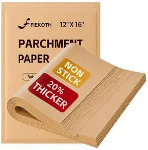 100 Pcs 12x16 Inches Unbleached Parchment Paper Sheets for Baking, Half Sheet Precut Parchment Paper, Cooking, Grilling, Air Fryer and Steaming, Fit for Half Sheet Pans 100 Pcs 12x16 Inches Unbleached Parchment Paper Sheets for Baking, Half Sheet Precut Parchment Paper, Cooking, Grilling, Air Fryer and Steaming, Fit for Half Sheet Pans