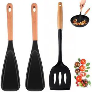 2PCS Wooden Spoon Spatula Set with Slotted Spatula, Cooking Utensils 2PCS Wooden Spoon Spatula Set with Slotted Spatula, Cooking Utensils