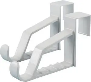 2 Pack Over The Door Hooks for Hangers - Extra Strong White Plastic Over Door Hook for Hanging Clothes, Towels, Robes, Hats, Bags and More 2 Pack Over The Door Hooks for Hangers - Extra Strong White Plastic Over Door Hook for Hanging Clothes, Towels, Robes, Hats, Bags and More
