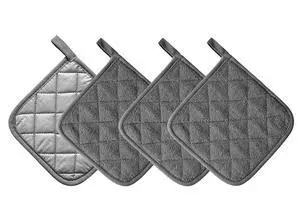Pot Holders Set Heat Resistant Pure Cotton Potholders Kit Trivets Large Coasters Hot Pads Terry Pot Holders for Everyday Cooking and Baking by 7 x 7 Inch Set of 4 Dark Grey Pot Holders Set Heat Resistant Pure Cotton Potholders Kit Trivets Large Coasters Hot Pads Terry Pot Holders for Everyday Cooking and Baking by 7 x 7 Inch Set of 4 Dark Grey