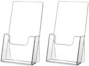Acrylic Brochure Holder,2 packs Thicker Countertop Literature Holder Plastic Flyer Display Stand for Magazine (2 packs) Acrylic Brochure Holder,2 packs Thicker Countertop Literature Holder Plastic Flyer Display Stand for Magazine (2 packs)