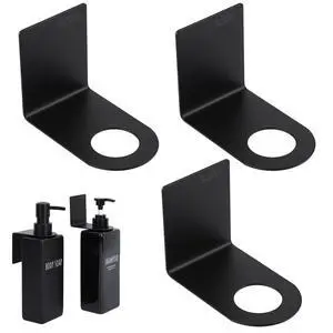 Stainless Adhesive Bottle Holder, 3Pcs Bathroom Bottle Dispenser Holder, Dia 1.1in 2.8cm Lotion Bottle Wall Mount, Rustproof Shampoo Bottle Holder Wall Hanging Rack for Kitchen Toilet Black Stainless Adhesive Bottle Holder, 3Pcs Bathroom Bottle Dispenser Holder, Dia 1.1in 2.8cm Lotion Bottle Wall Mount, Rustproof Shampoo Bottle Holder Wall Hanging Rack for Kitchen Toilet Black