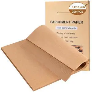 200Pcs Parchment Paper sheets9x13 Inches Non-Stick Precut Baking ParchmentUnbleachedParchment Paper For BakingFryer, Cooking,Oven,Perfect for Bread, Cakes, Barbecue 200Pcs Parchment Paper sheets9x13 Inches Non-Stick Precut Baking ParchmentUnbleachedParchment Paper For BakingFryer, Cooking,Oven,Perfect for Bread, Cakes, Barbecue