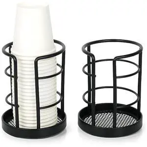 Metal Bathroom Cup Dispenser, Sturdy Storage Holder for 3/4 oz Small Disposable Paper Cups, Black Paper Cup Dispenser for Mouthwash 2 Pack Metal Bathroom Cup Dispenser, Sturdy Storage Holder for 3/4 oz Small Disposable Paper Cups, Black Paper Cup Dispenser for Mouthwash 2 Pack