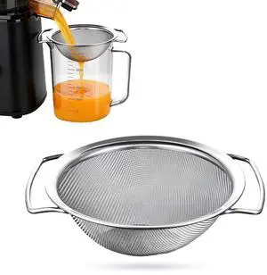 Juice Strainer for Nama J2,Juice Strainer After Juicing,Fine Mesh Filter Screen Compatible with Nama J2 Cold Press Juicer, Bilateral handles-304 Stainless Steel Easy Clean(for most containers) Juice Strainer for Nama J2,Juice Strainer After Juicing,Fine Mesh Filter Screen Compatible with Nama J2 Cold Press Juicer, Bilateral handles-304 Stainless Steel Easy Clean(for most containers)
