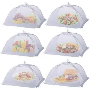 6 Pack Food Covers for Outside Mesh, Food Nets for Outdoors Large Food Covers, Food Tents Screen Outside,Reusable Pop-Up Umbrella Food Nets for Picnics, Parties, BBQs 6 Pack Food Covers for Outside Mesh, Food Nets for Outdoors Large Food Covers, Food Tents Screen Outside,Reusable Pop-Up Umbrella Food Nets for Picnics, Parties, BBQs