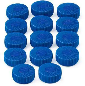 Automatic Toilet Bowl Cleaner Tablets, Blue Long-Lasting Tank Freshener (14 Pack) Automatic Toilet Bowl Cleaner Tablets, Blue Long-Lasting Tank Freshener (14 Pack)