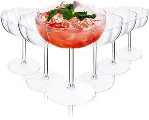 12PCS Plastic Martini Glasses - 10 Oz Elegant Disposable Cocktail Glasses for Champagne Wine Wedding Party Anniversary Bar 12PCS Plastic Martini Glasses - 10 Oz Elegant Disposable Cocktail Glasses for Champagne Wine Wedding Party Anniversary Bar