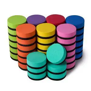 48 Pack Magnetic Whiteboard Dry Erase Erasers Chalkboard Cleansers for Classroom, Home and Office (Round, 8 Color) 48 Pack Magnetic Whiteboard Dry Erase Erasers Chalkboard Cleansers for Classroom, Home and Office (Round, 8 Color)