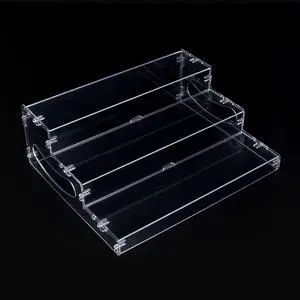 Pantry Organization and Storage Clear Plastics Spice Rack Organizer for Cabinet & Countertop (ASSEMBLY REQUIRED) 3 Tier Organizer Versatile Tierd Shelf Organizer 10.5" Pantry Organization and Storage Clear Plastics Spice Rack Organizer for Cabinet & Countertop (ASSEMBLY REQUIRED) 3 Tier Organizer Versatile Tierd Shelf Organizer 10.5"