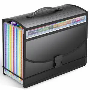 Expanding File Folder Accordion File Organizer with Handle,Fun Storage 13 Pockets Portable Document Organizer File Box Filing Organizer for Home School Office Traveling, A4 and Letter Size Expanding File Folder Accordion File Organizer with Handle,Fun Storage 13 Pockets Portable Document Organizer File Box Filing Organizer for Home School Office Traveling, A4 and Letter Size