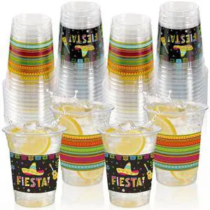 Cinco De Mayo Decorations Plastic Cups - 50pcs 12 Oz Plastic Clear Mexican Cups Disposable Drinking Cups For Fiesta Mexican Taco Bar Birthday Party Supplies Decorations Cinco De Mayo Decorations Plastic Cups - 50pcs 12 Oz Plastic Clear Mexican Cups Disposable Drinking Cups For Fiesta Mexican Taco Bar Birthday Party Supplies Decorations